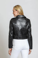 Load image into Gallery viewer, Cropped Leather Jacket
