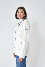 Load image into Gallery viewer, Raincoat with Striped Lining - White/Navy