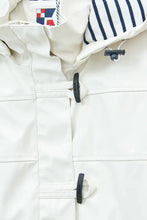 Load image into Gallery viewer, Raincoat with Striped Lining - White/Navy