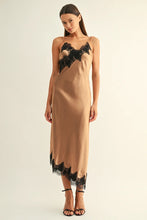 Load image into Gallery viewer, Emily Lace Satin Slip Dress