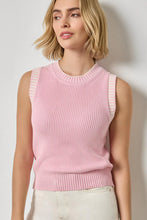 Load image into Gallery viewer, Sleeveless Crewneck Sweater - Peony