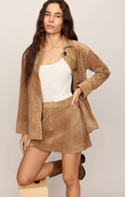 Load image into Gallery viewer, Perri Suede Mini Skirt - Light Sand