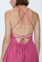 Load image into Gallery viewer, Sadee Open Back Dress - Magenta Stripe