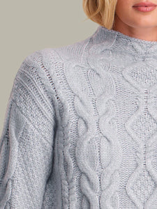 Grace Funnel Neck Pullover - Arctic Ice