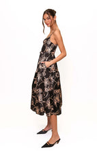 Load image into Gallery viewer, Atherton Dress - Black Vining Buds
