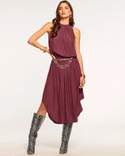 Load image into Gallery viewer, Audrey Smocked Midi Dress - Cabernet
