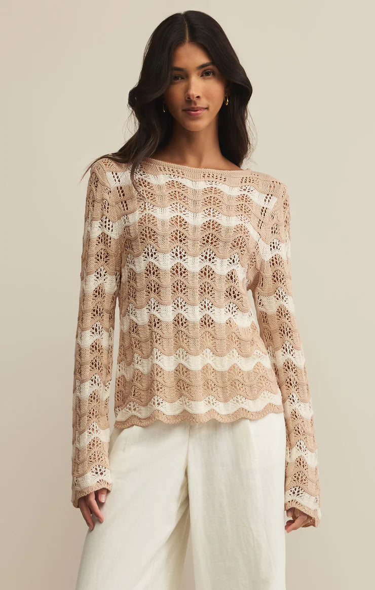 Azura Stripe Crochet Top