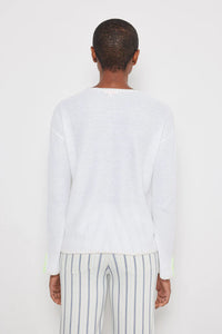 Beach Lover Cotton Sweater - White