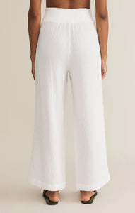 Cassidy Full Length Gauze Pant - White