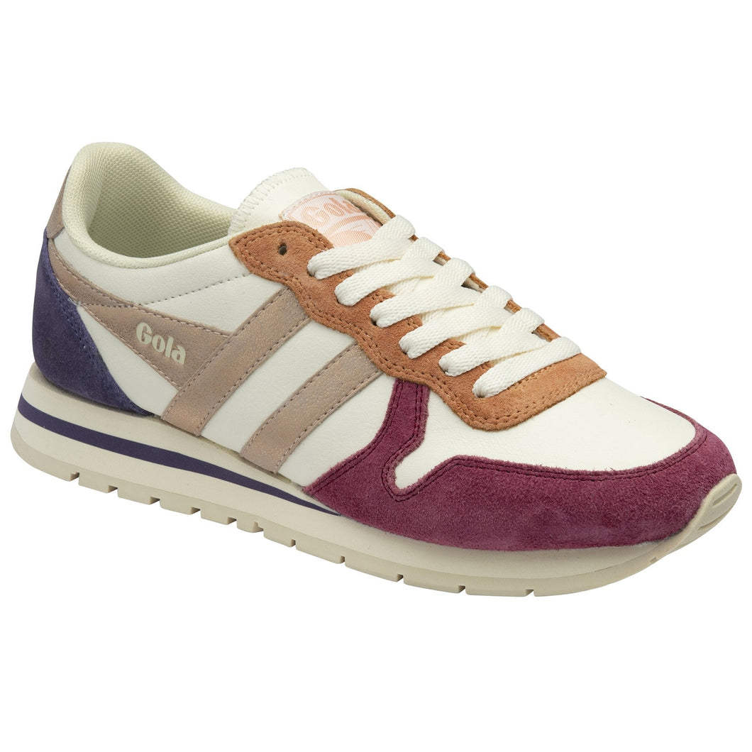 Daytona Quadrant Sneaker - White/Cerise/Rose Gold/Plum