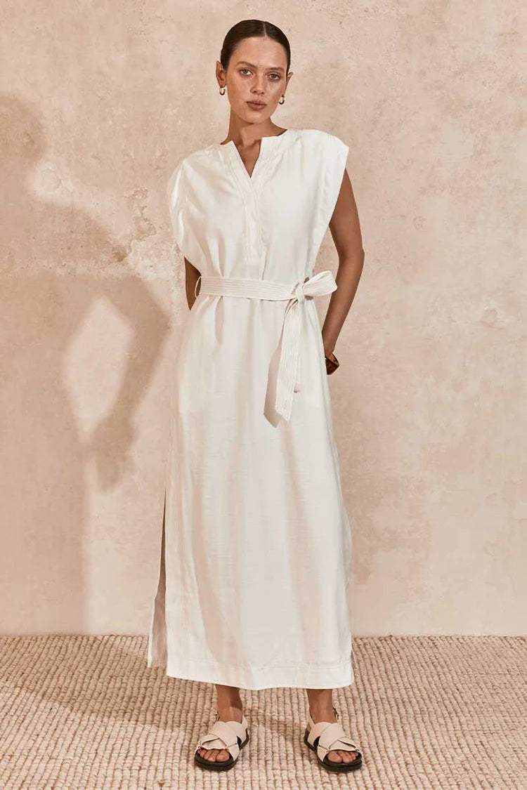 Diego Midi Dress - White