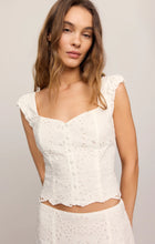 Load image into Gallery viewer, Emrie Eyelet Top - White
