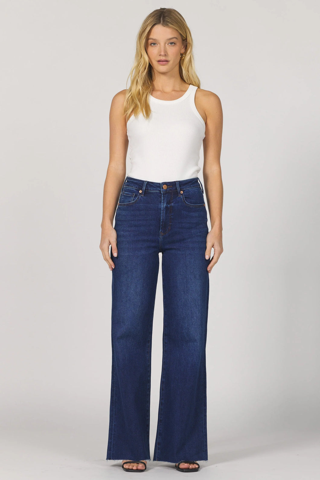 Fiona Wide Leg Jean - Dark Knight