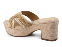Load image into Gallery viewer, Gen Tan Raffia Sandal
