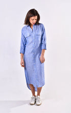 Load image into Gallery viewer, Sky Blue Linen Girlfriend Midi
