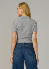 Load image into Gallery viewer, Short Sleeve Polo Sweater - Heather Grey
