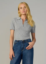 Load image into Gallery viewer, Short Sleeve Polo Sweater - Heather Grey
