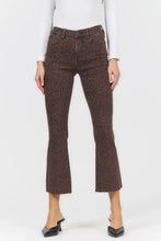 Load image into Gallery viewer, Jeanne Mid Rise Flared Denim - Brown Leopard
