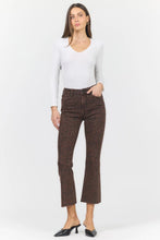 Load image into Gallery viewer, Jeanne Mid Rise Flared Denim - Brown Leopard
