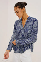 Load image into Gallery viewer, Josephine Shirt - Navy Peppled
