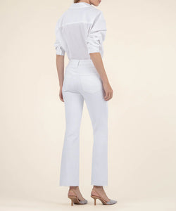 Kelsey High Rise Ankle Flare - Optic White