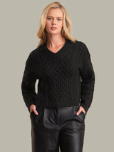 Load image into Gallery viewer, Leona Cable Pullover - Black

