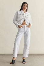 Load image into Gallery viewer, Lexi Mid Rise Bowed Straight Jean - Vivid White
