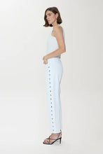 Load image into Gallery viewer, Lexi Mid Rise Bowed Straight Jean - Vivid White

