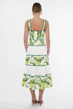 Load image into Gallery viewer, Lisha Tiered Blocked Embroidered Midi Dress
