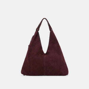 Merrick Tote - Burgundy Suede