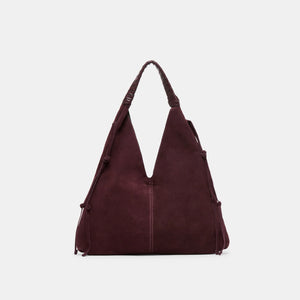 Merrick Tote - Burgundy Suede