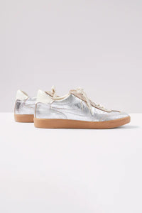 Notice Sneaker - Silver Distressed Leather