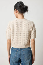 Load image into Gallery viewer, Short Sleeve Cardigan Sweater - Oat
