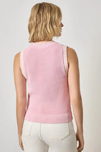 Load image into Gallery viewer, Sleeveless Crewneck Sweater - Peony
