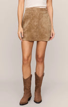 Load image into Gallery viewer, Perri Suede Mini Skirt - Light Sand
