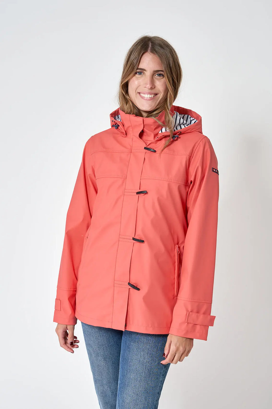 Raincoat with Striped Lining