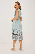Load image into Gallery viewer, Roxanne Dress - Ocean Palms Embroidery
