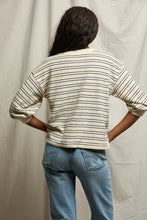 Load image into Gallery viewer, Roxy Stripe Terry Loop Sweatshirt - Cobalt
