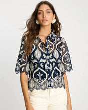 Load image into Gallery viewer, Tay Top - Navy/Cream
