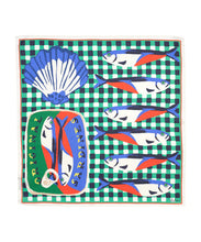Load image into Gallery viewer, Tinned Fish Silk Bandana

