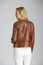 Load image into Gallery viewer, Classic Zip Front Jacket - Cognac
