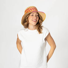 Load image into Gallery viewer, Viviana Crochet Braided Raffia Bucket Hat
