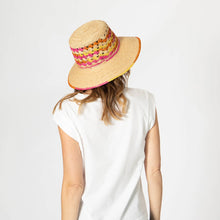Load image into Gallery viewer, Viviana Crochet Braided Raffia Bucket Hat

