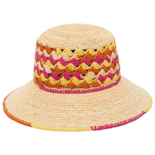Load image into Gallery viewer, Viviana Crochet Braided Raffia Bucket Hat
