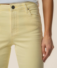 Load image into Gallery viewer, Kelsey High Rise Ankle Flair - Pastel Yellow
