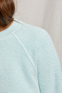 Ziggy Fleece Crew - Iced Aqua