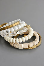 Load image into Gallery viewer, White &amp; Gold Color Wrap Bracelet
