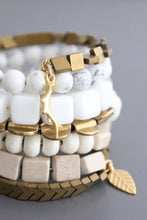 Load image into Gallery viewer, White &amp; Gold Color Wrap Bracelet
