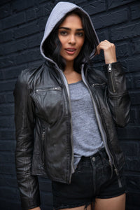 Nola Leather Jacket - Black